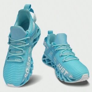 JUST SO SO Women's impact relief athletic shoes! aqua blue (W-10)